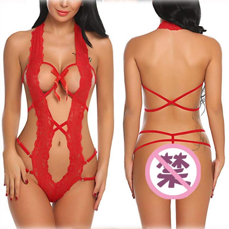 Sex underwear sexy women's one-piece open-file hollow underwear