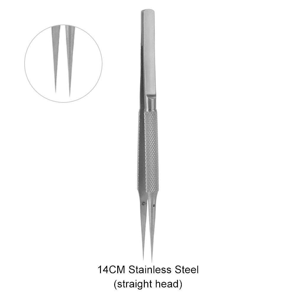 Curved/Straight Tip Titanium Alloy Tweezers 140mm Precision Fingerprint Flying Wire Tweezers Non-slip Anti-Static