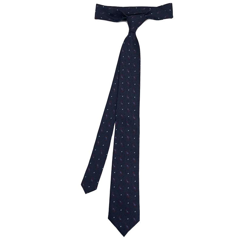 Fashion Style 7 Cm Jacquard Retro Striped Neck Tie Green Versatile Casual Ins Neck Ties for Men and Women Shirt Accessory