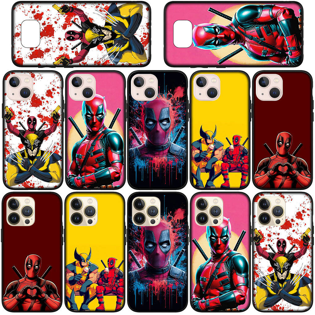 for iPhone 17 16 15 Xiaomi Poco F7 F8 X7 X6 C85 C75 C71 M8 Redmi Note 14 13 12 11 Pro Max 14C 13C 15C A3 A4 Case Anime Deadpool Marvel Wolverine Cover