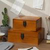 Wooden Storage Box Vintage Storage Case Miscellaneous Organizer Jewelry Box  Travel