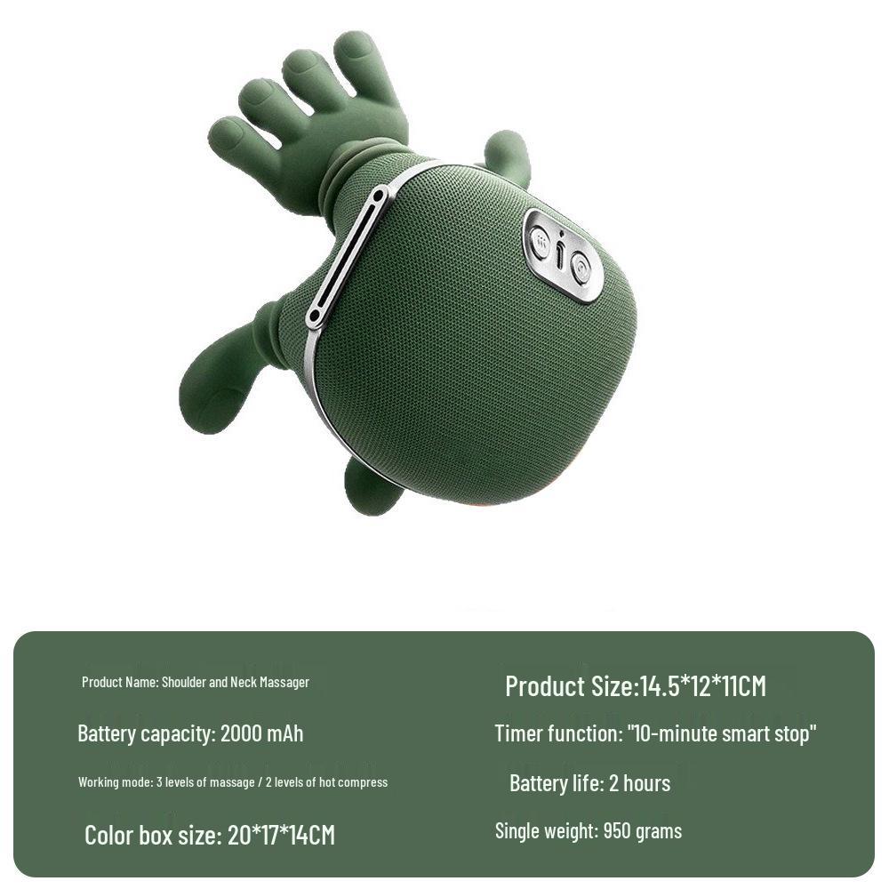 Multi-Functional Handheld Neck and Shoulder Massager with Heat Therapy