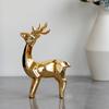 Minimalist ceramic deer reindeer desktop decoration, abstract Nordic style TV cabinet foyer Christmas decoration