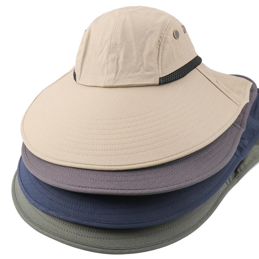 Outdoor Sun Hat for Men with 50+ UPF Protection Wide Brim Fishing Hat with Neck Flap