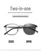 Unisex Retro Square Glasses with Anti-Blue Light, Photochromic Lenses, and Prescription Option.