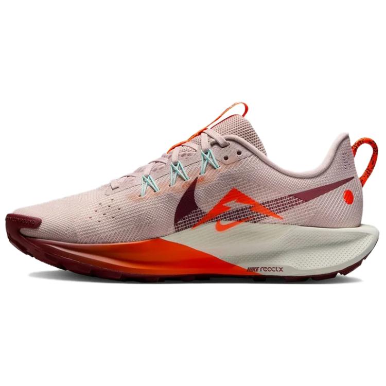 New Nike REACTX PEGASUS TRAIL 5 Abrasion Resistant Low Top Running Shoes Women's Pink Orange White DV3865-602