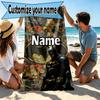 Custom Name Personalized Batman Print Beach Towel, for Trip Camping Beach Party Home Decor, Birthday Gift for Family & Friends