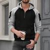 Mens  Pullover Long Sleeve Hoodies Color Block Sweatshirt Fashion Hoodies With Pockets