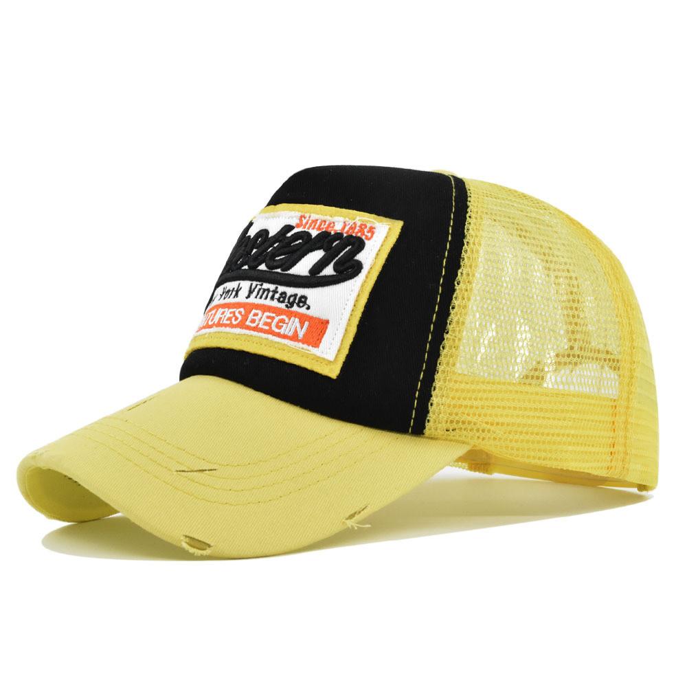

Alphabet Duck Cap Threedimensional Embroidered Mesh Baseball Cap All Seasons жёлтый