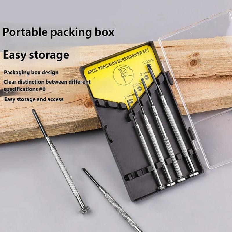 Steel Precise Screwdriver Set For Watch Repair And Electronics Maintenance Slip Resistant Design With Storage Case