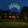 Easy Install Ground Stake Lights Halloween Swaying Ghost Outdoor Decorations, Solar Powered Light, 6 LEDs Spooky Lawn Path Lighting