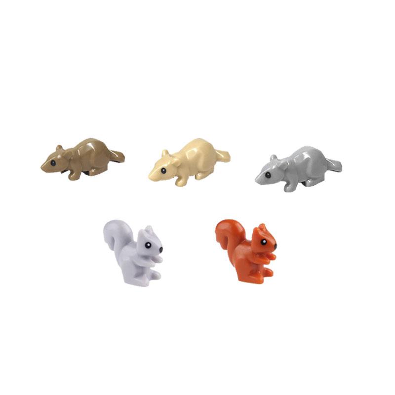 Città Animale Zoo Fattoria MOC Mattoncini Porco Pollo Pecora Coccodrilli Panda Delfino Elefante Gorilla Frutta Aquila Mattoncini Giocattoli A012