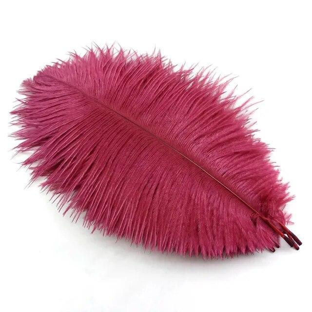 10Pcs Ostrich Feathers Decorative Vase Pluma Wedding Table Centerpieces Carnival Accessories DIY Creative Leisure Craft Supplies