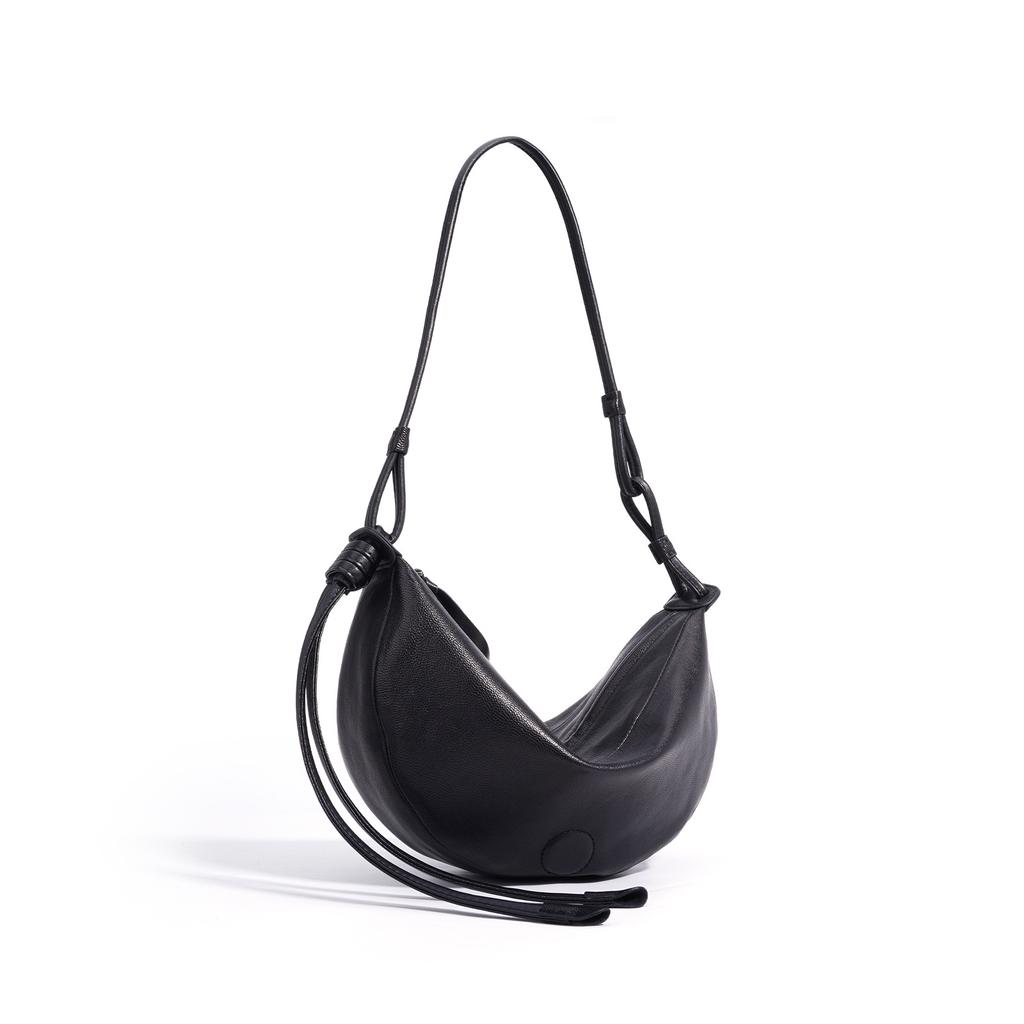 Nischen Halbmondtasche Damen Neue Minimalistische Windtasche Leder Schulter Messenger Bag