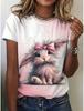 Casual Harajuku T-shirt Women's Round Neck T-shirt Top Clothing