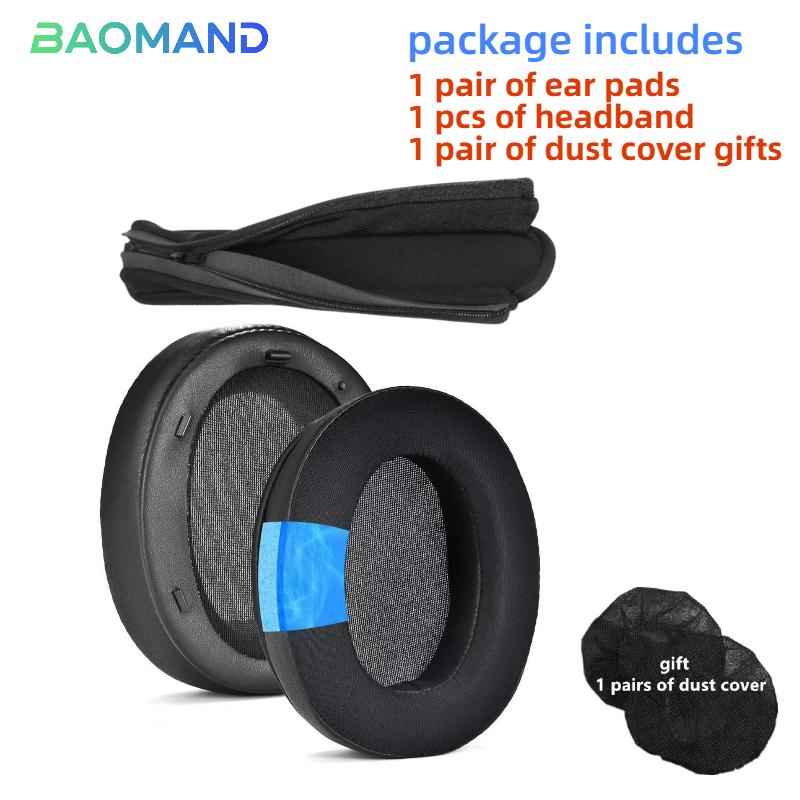 1 Set Replacement Ear Pads Earpads Headband for Sony/Sony WH-XB910N Headphones Memory Foam Ear Cushion Cover