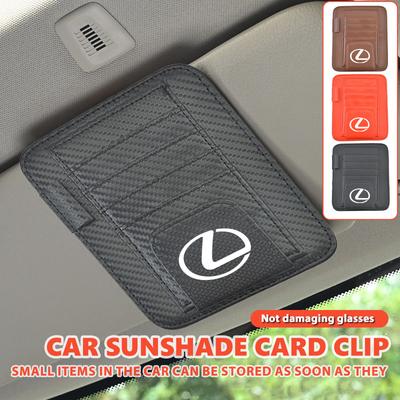 For Car Sun Visor Wallet Card Bag Cover Sunglasses Holder Auto Accessories CT ES GS NX IS250 RX350 IS200 LX570 UX250h