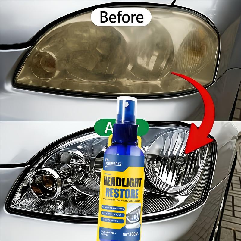 Professional Headlight Restorer-Removes Yellowing, Oxidation & Hazing-Polishing & Sanding Compound-Effectively Boosts Light Brig