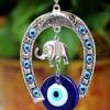 Thai Amulet Evil Eye Horseshoe Elephant Pendant Decor Retro Vintage Protect Dream Charm Talisman Powerful Wealth Success Health Luck Jewelry