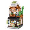 LOZ Mini Street View Series Japanese matcha shop Ramen Canteen Kimono shop Building house model Children's building blocks toys