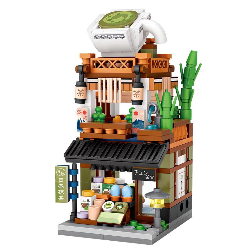 LOZ Mini Street View Series Japanese matcha shop Ramen Canteen Kimono shop Building house model Children's building blocks toys