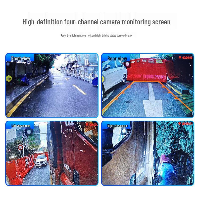 8-Inch Truck Dashcam Central Control: 24V Navigation & 360° Panoramic Reversing All-in-One System