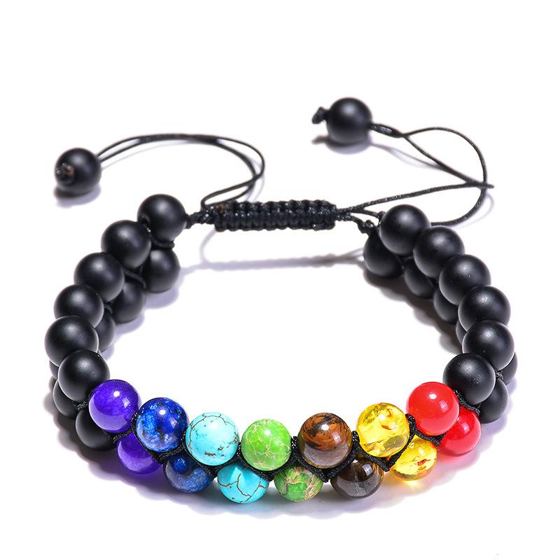 

JYL TS Bracelet Friendship Magnetic Natural Beads Fosters Loyalty & Joy Style 2-Bracelet темный лосося