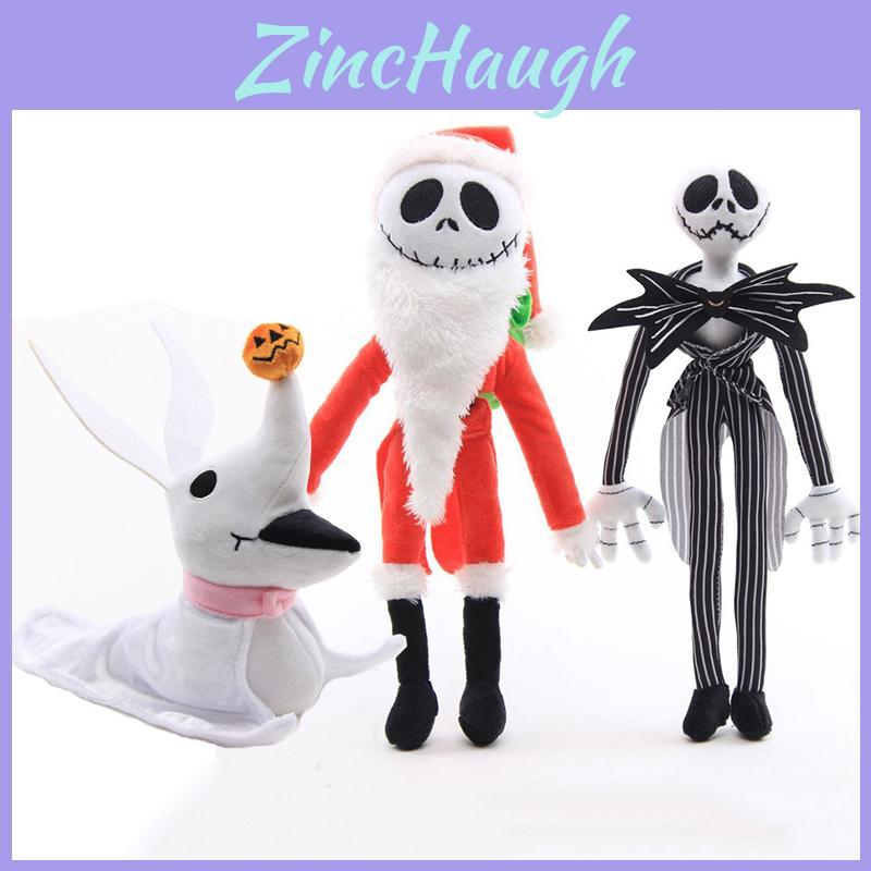Collectible Nightmare Before Christmas Santa Jack And Zero Plush Toys For Kids