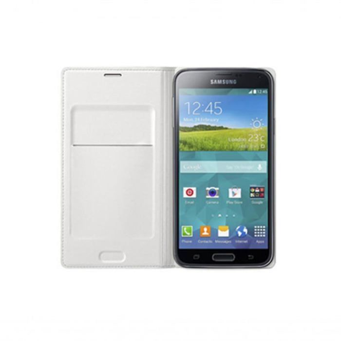 Pouzdro s klopou - SAMSUNG - EF-WG386BW - Bílé - Kompatibilní s Galaxy Core 4G - Zapínání na klopu