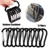 Equipment Black-color Aluminium Climbing Button Camping Hiking Hook Buckle Keychain Alloy Carabiner