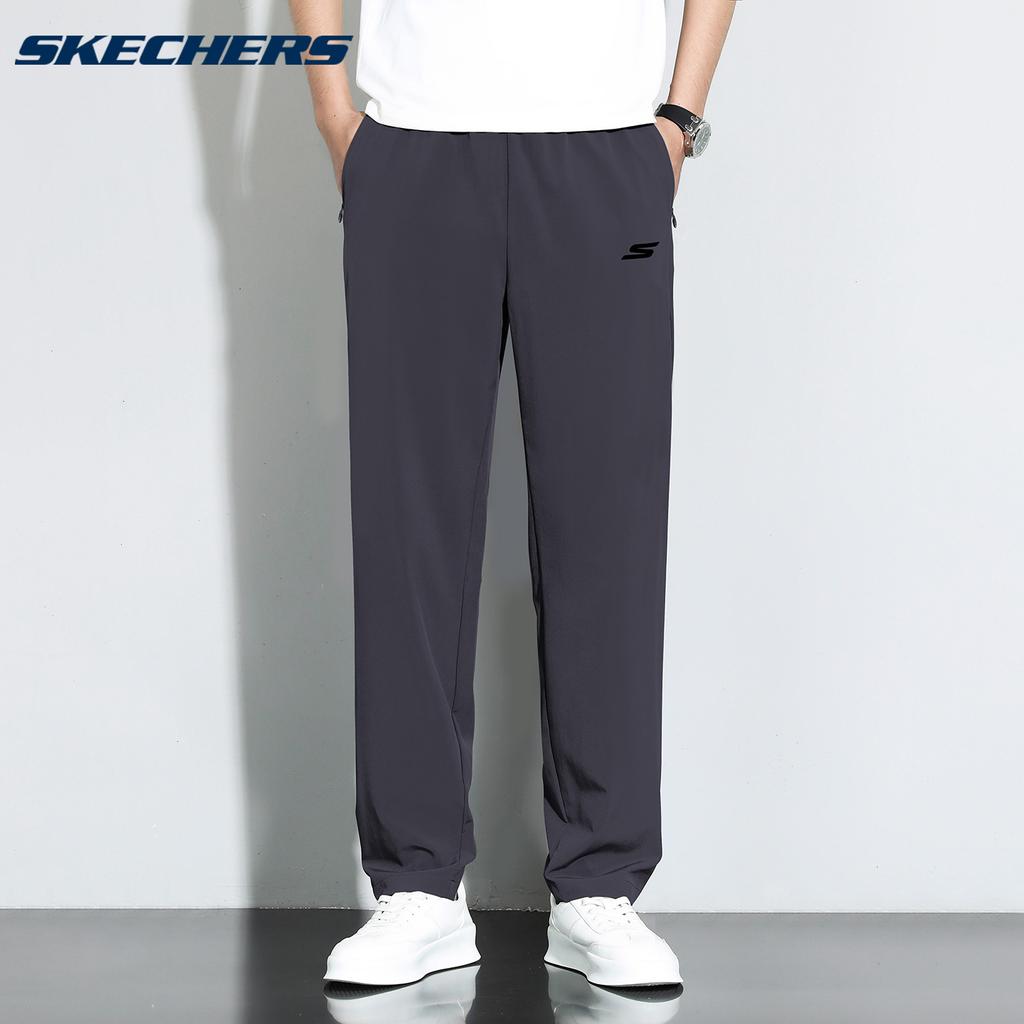 Skechers Fashionable Comfortable Soft Mid-Waist Woven Casual Long Pants Men bottoms Iron-Gray P225M231-002D