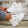 2024 Brand Shoes Female Lace Up Women's Vulcanize Shoes Outdoor Women Sneakers Round Toe Platform Plus Size Women's Casual Shoes