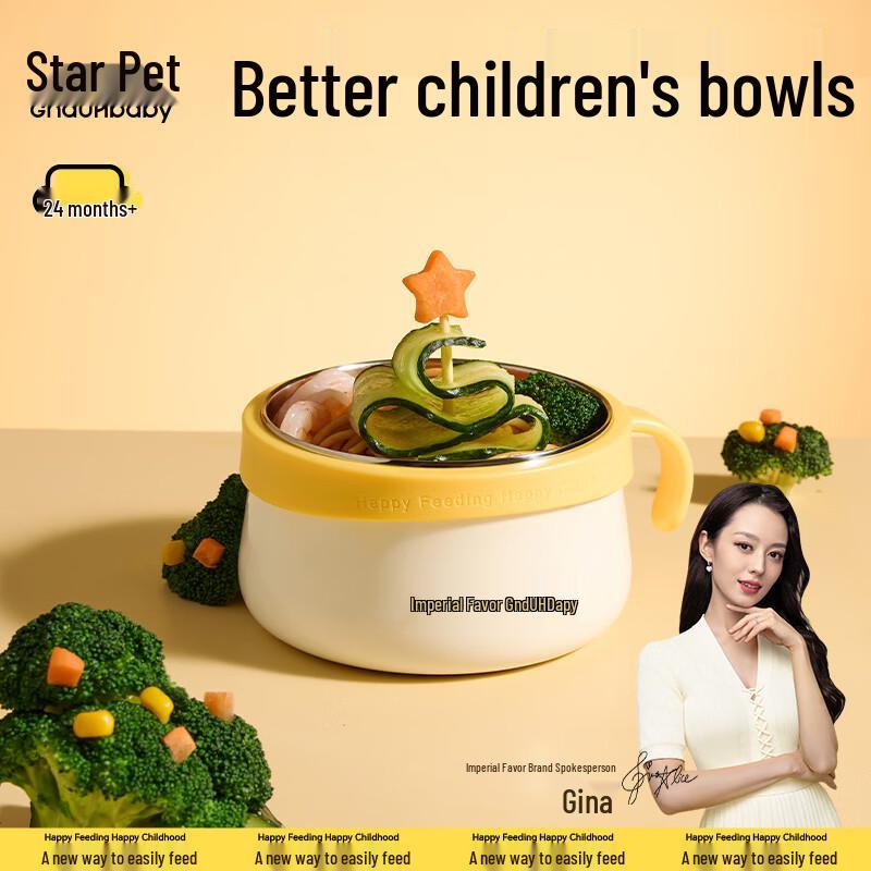 Kids Stainless Steel Insulated Feeding Bowl