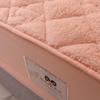 Super Soft Plush Quilted Mattress Cover Thicken Lambswool Quick Warm Mattress Protector Cover Solid Color Anti-Mite Bed Cover