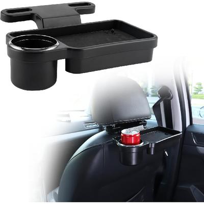 LivTee Fahrzeugmontiertes Getränkehalter-Tablett, Abnehmbares Auto-Tablett zum Essen, Multifunktionale Aufbewahrungstasche für den Rücksitz, Faltbares Design des Auto-Rücksitzes