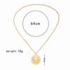 RUI RUI YU Men's and Women's  Necklace Gold Coin Skull-shape Pendant Alloy Golden Necklace
