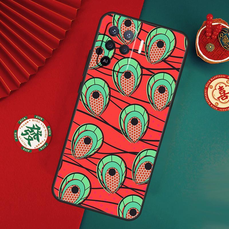 African Wax Fabric Case For Oppo A76 A16 A96 A17 A60 A40 A80 A98 A58 A78 A18 A38 A57 A74 A54 A94 A15 A5 A6 Pro