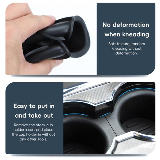 Car Water Cup Holder for Ford F-150 2009-2014, Front Row Center Console Car Drink Cup Holder, Shock-Absorbing Non-Slip Stable Fit for Drinks Cups