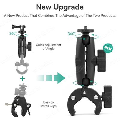 Pour GoPro 13 12 11 10 9 8 Support Moto Vélo Guidon Support Pour Insta360 X5 X4 DJI OSMO Action 5 Pro Accessoires