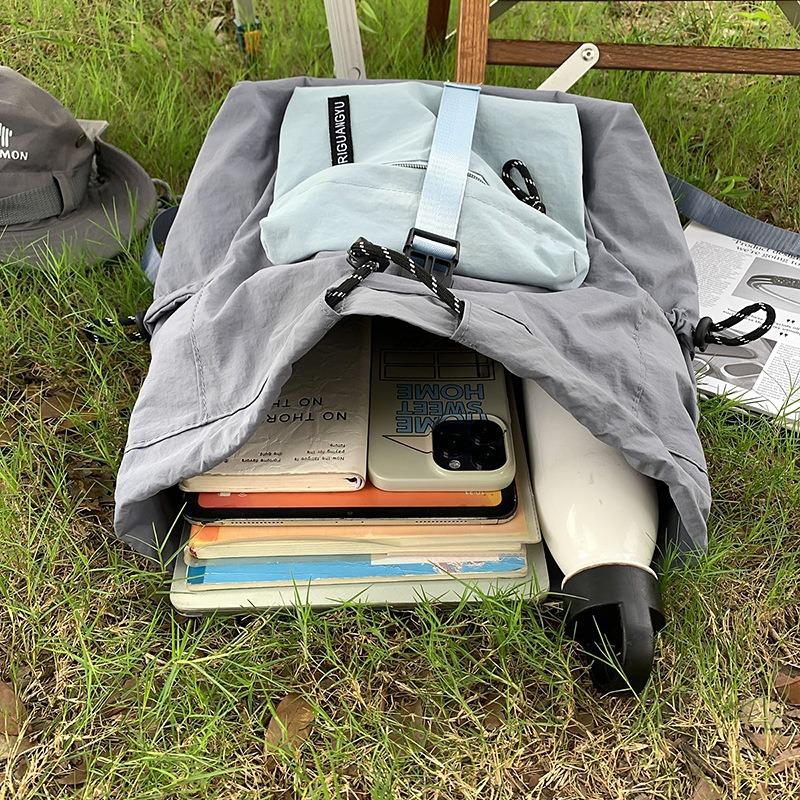 School Bag New High-value Fresh and Sweet Contrasting Color Splicing Backpack Couple Lightweight Mountaineering Travel Backpack