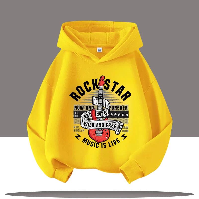 2025 New Style Boys' Sport Shirt Retro Digital Cartoon Print Children's Hooded Coat Girls' Casual Top Autumn/Winter Clothing