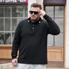 Polos de Manga Comprida para Homens Camisas Pulôver de Trabalho Absorção de Umidade Leves Camisas de Golfe Ajuste Solto Masculino Camiseta Gola Polo Abotoada Tamanho Plus