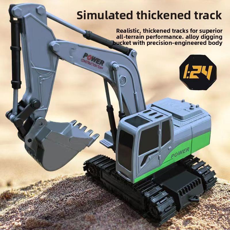 Alloy Wireless Remote-controlled Excavator, Rechargeable Electric Simulation Backhoe, Boy Engineering Vehicle, Toy Vehicle