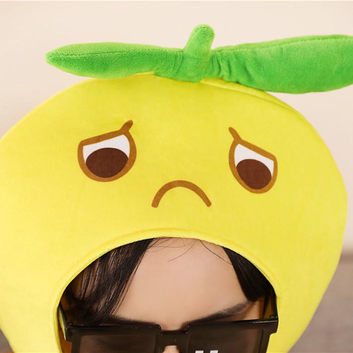 Adorable Lemon Headgear Plush Toy Hat for Photos