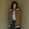 Recycled Women's Check Shirt Camel (S24FWFSH03)