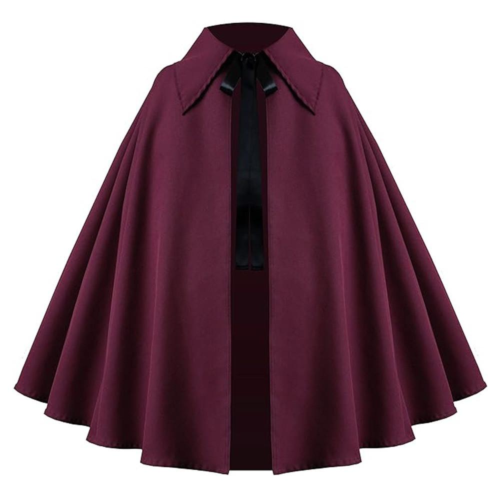 Gothic Costume Cloak With Polyester Fabric For Themed Events And Cosplay Fans