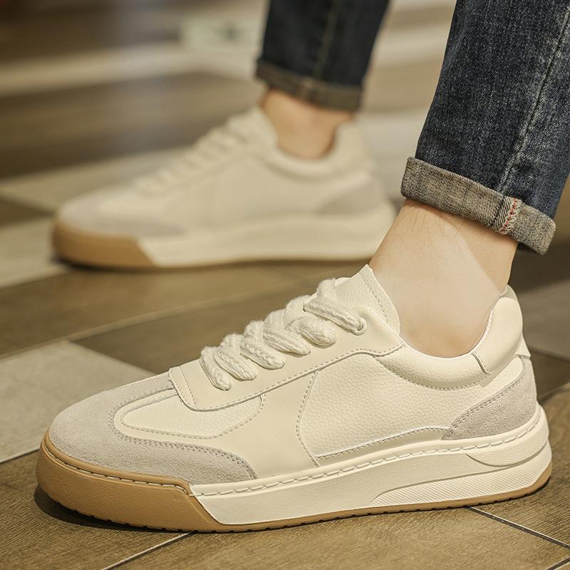 Fashion Four season men's board shoes rendy and versatile minimalist style Outdoor street Quality Daily Youth Casual Leather Shoes Hot