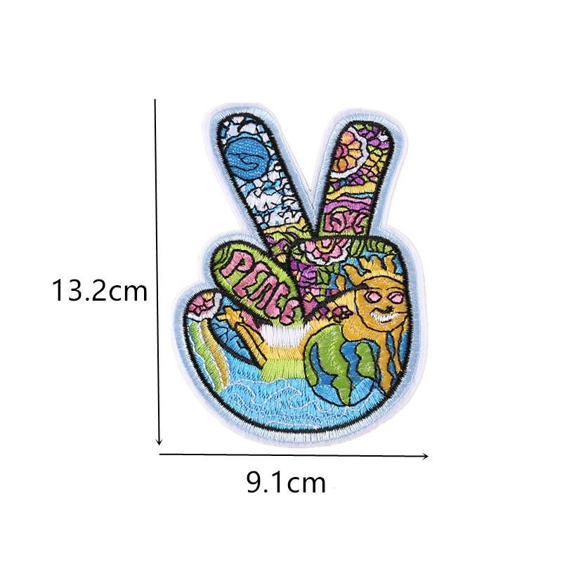 Embroidery Iron On Patches for Clothing DIY Stripes Clothes Stickers