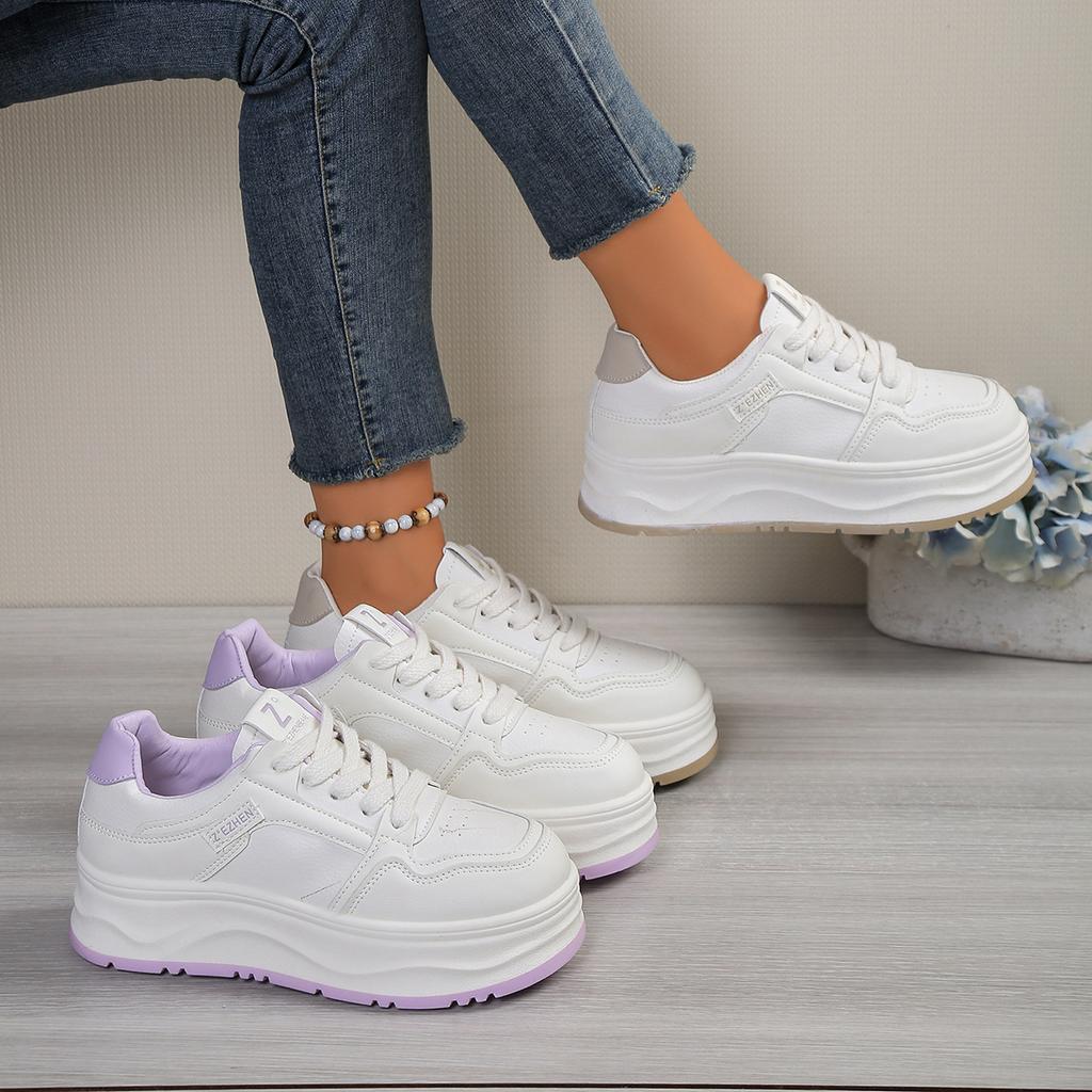 New Style Casual Shoes For Women, Ladies Platform Shoes, White Shoes, Comfortable Sneakers, Increase Height By 5cm