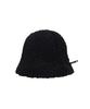 Bajal Va Square Long Label Fleece Tulip Hat Black